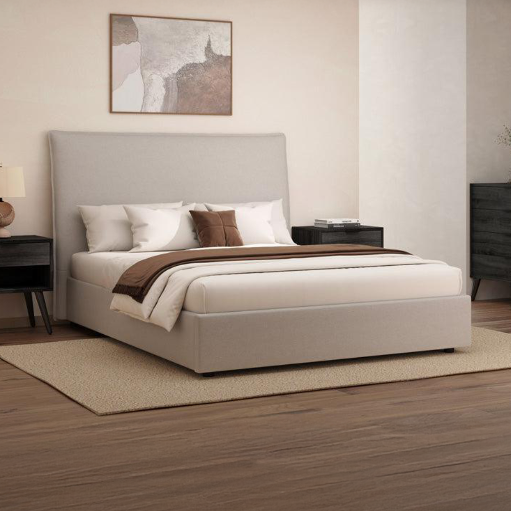 Edge Gas Lift Bed Frame Latte