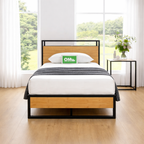Ironline Bamboo Bed Frame with USB