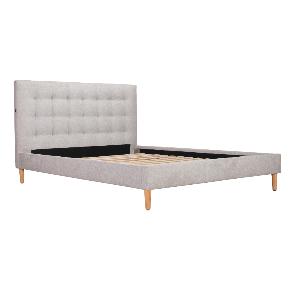 Mason Upholstered Bed Frame With USB