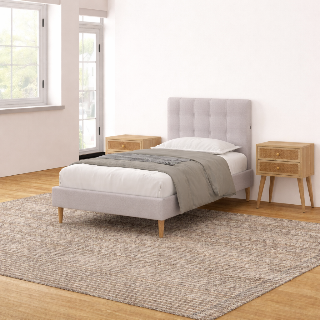 Mason Upholstered Bed Frame With USB