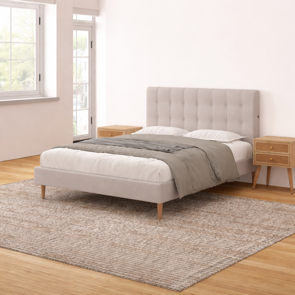 Mason Upholstered Bed Frame With USB
