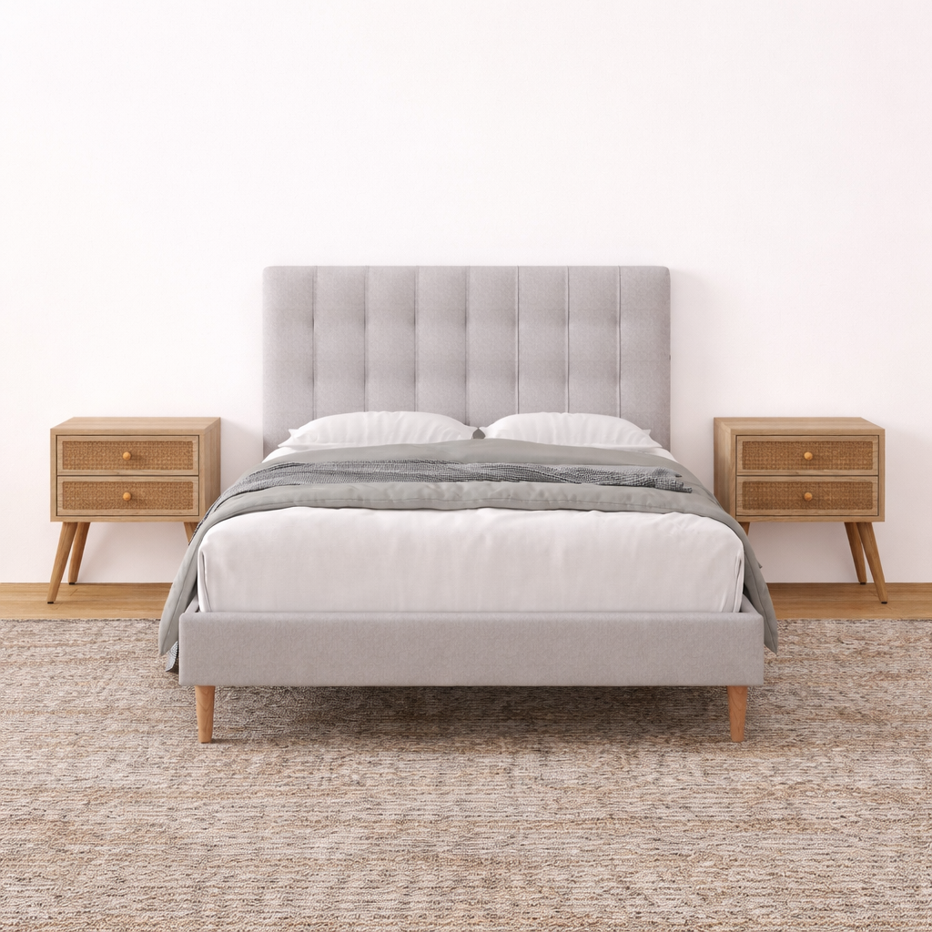 Mason Upholstered Bed Frame With USB